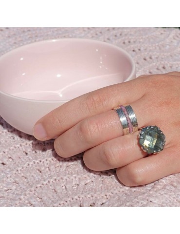 Bague Saphir rose en Argent 925 - Code Aloe Bijoux