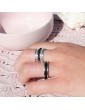 Bague Spinelle noir "esprit Alliance"PM en Argent 925 Aloe Bijoux