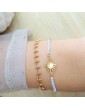 Bracelet chaîne et perles en plaqué or Aloe Bijoux
