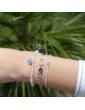 Bracelet perles Tourmaline rose 2mm en Argent 925 - Elia Aloe Bijoux
