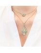 Collier demi soleil Amazonite en Plaqué Or - Inca Colliers