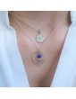 Collier Lapis lazuli et Libellule en Argent 925 Aloe Bijoux