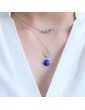 Collier Lapis Lazuli Hexagonal avec rosace en Argent 925 Aloe Bijoux