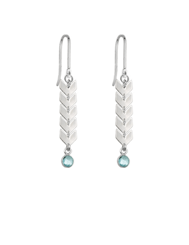 Boucles d'oreilles Topaze bleue en Argent 925 - Antica Aloe Bijoux