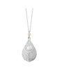 Collier avec Opale rose et Plume de paon en Argent 925 Aloe Bijoux