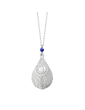 Collier avec Lapis lazuli et Plume de paon en Argent 925 Aloe Bijoux