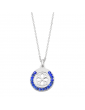 Collier cercle en perles Lapis lazuli et Argent 925 Aloe Bijoux