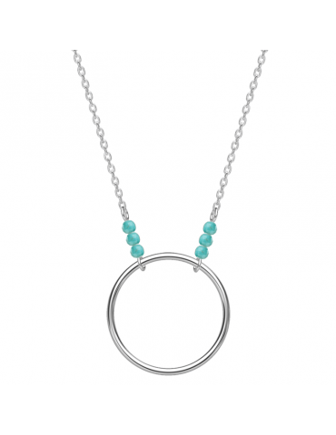 Collier Anneau et Amazonite sur Argent 925 Aloe Bijoux