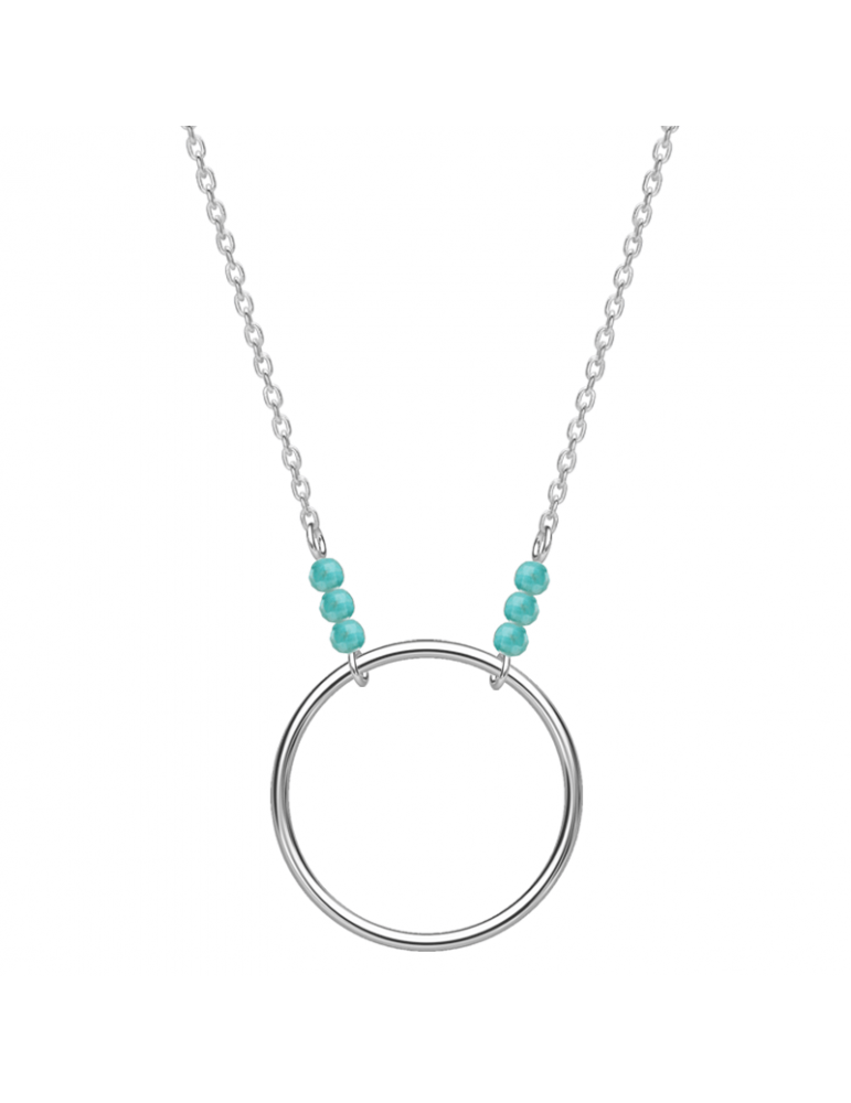 Collier Anneau et Amazonite sur Argent 925 Aloe Bijoux