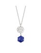 Collier Lapis Lazuli Hexagonal avec rosace en Argent 925 Aloe Bijoux