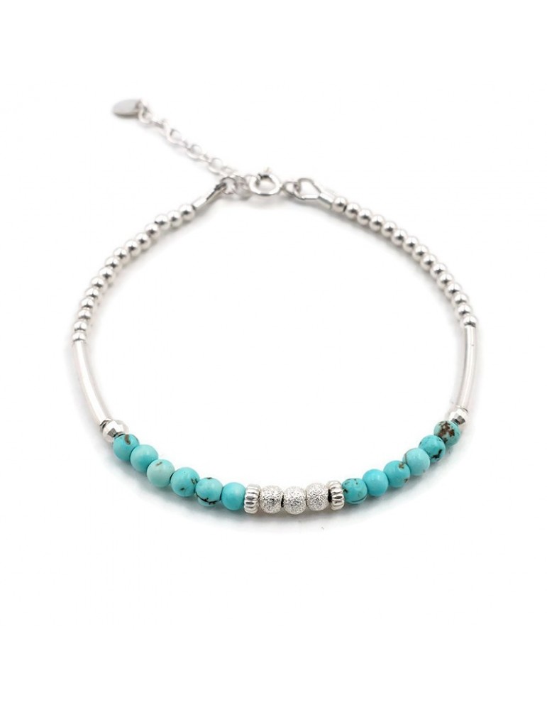 Bracelet Turquoise et Argent 925 - Kaé Aloe Bijoux Bracelet Turquoise et Argent 925 - Kaé Aloe Bijoux