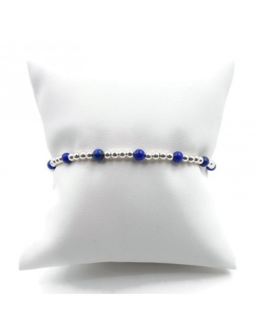 Bracelet Lapis lazuli et Argent 925 - Caly Aloe Bijoux