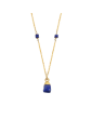 Collier Lapis lazuli brut en plaqué or Aloe Bijoux