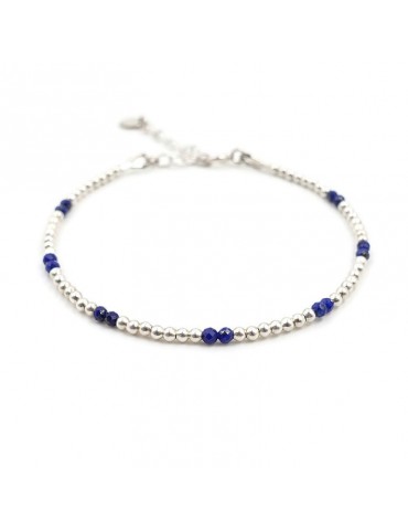Bracelet Lapis Lazuli et Argent 925 - Naïa Aloe Bijoux