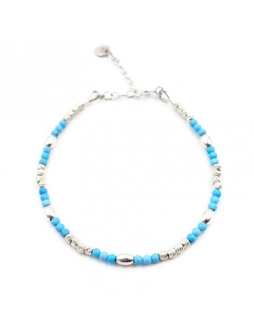 Bracelet Turquoise et Argent 925 - Zoé