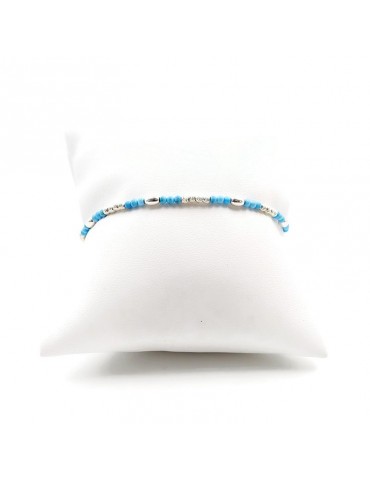 Bracelet Turquoise et Argent 925 - Zoé Aloe Bijoux