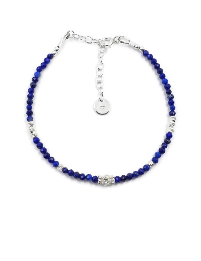 Bracelet Elia Lapis lazuli et Argent 925 Aloe Bijoux