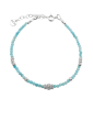Bracelet perles Amazonite 2mm en Argent 925 - Elia Aloe Bijoux