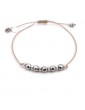 Bracelet Cordon hématites et argent Aloe Bijoux