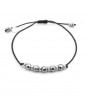 Bracelet Cordon hématites et argent Aloe Bijoux
