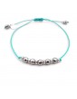 Bracelet Cordon hématites et argent Aloe Bijoux
