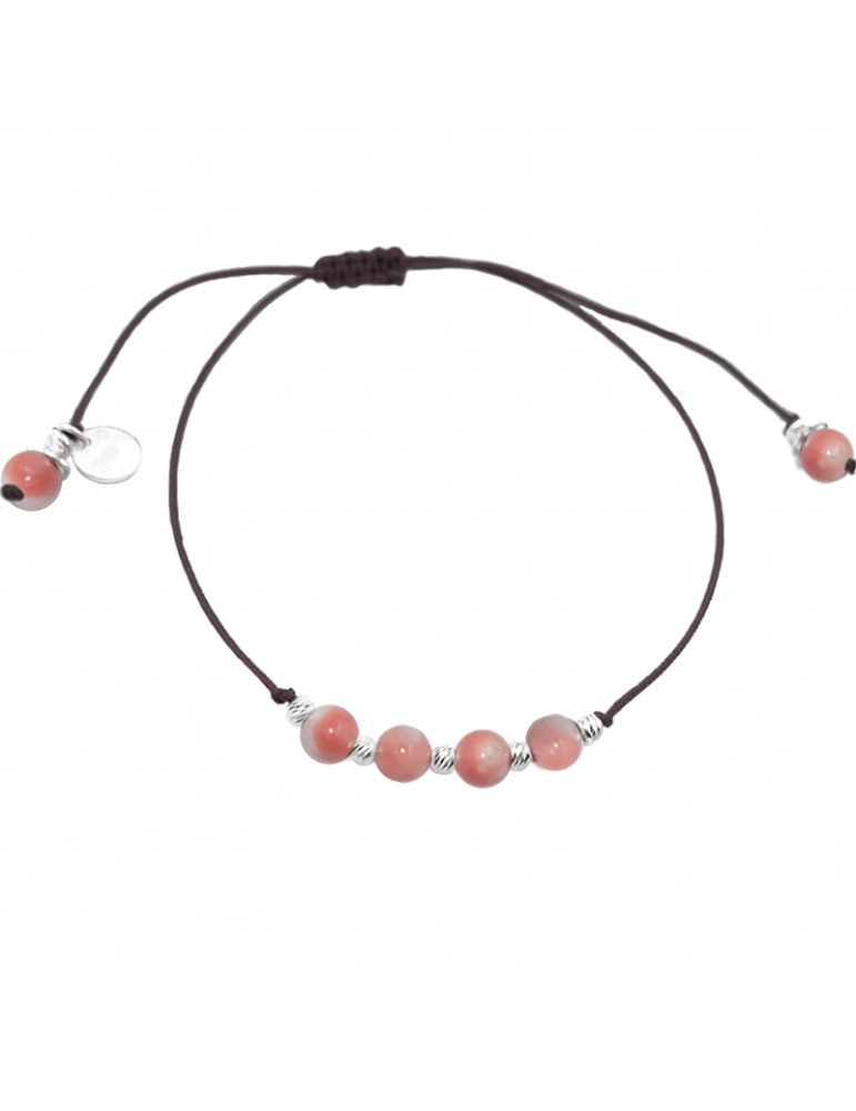 Bracelet Cordon Bambou de mer 4 mm et Argent 925 - Olga Aloe Bijoux Bracelet Cordon Bambou de mer 4 mm et Argent 925 - Olga Aloe Bijoux