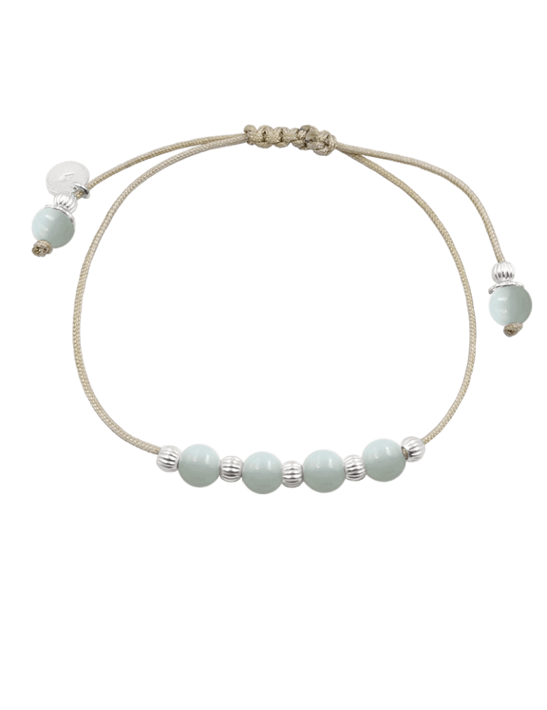 Bracelet Cordon Amazonite 6 mm et Argent 925 - Miss Aloe Bijoux Bracelet Cordon Amazonite 6 mm et Argent 925 - Miss Aloe Bijoux