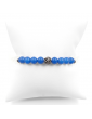 Bracelet Cristal de roche et Agate bleue en Argent 925 - Bliss Aloe Bijoux