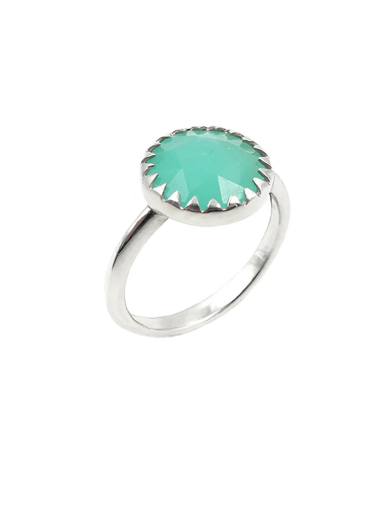 Bague Chrysoprase en Argent 925 - Juliette Aloe Bijoux