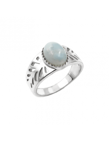 Bague Amazonite en Argent 925 - Lili Aloe Bijoux