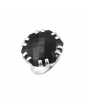 Bague Onyx en Argent 925 GM - Hexagone 20mm Aloe Bijoux