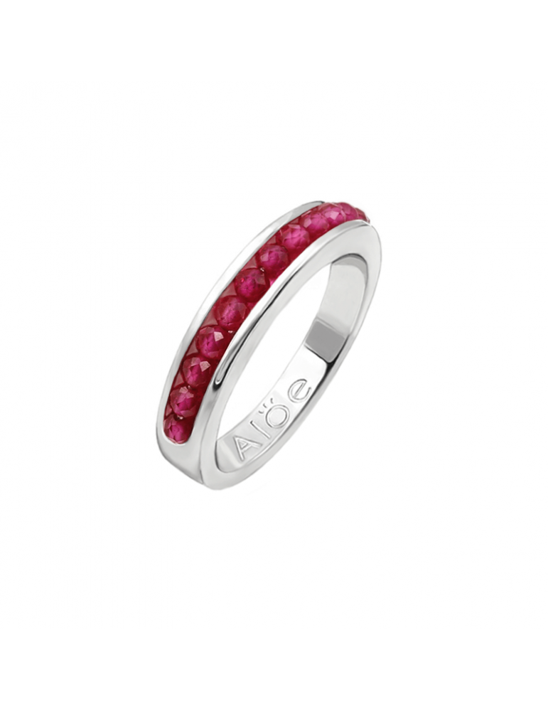 Bague Rubellite "esprit Alliance"PM en Argent 925 Aloe Bijoux