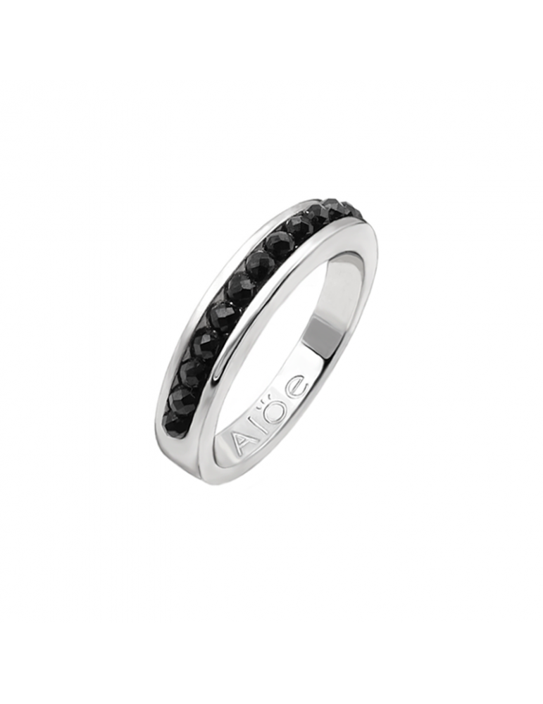 Bague Spinelle noir "esprit Alliance"PM en Argent 925 Aloe Bijoux