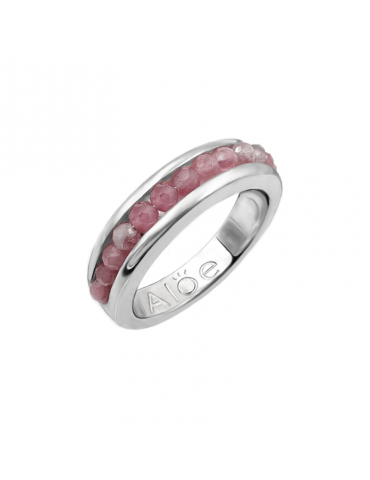 Bague Saphir rose "esprit Alliance"GM en Argent 925 Aloe Bijoux