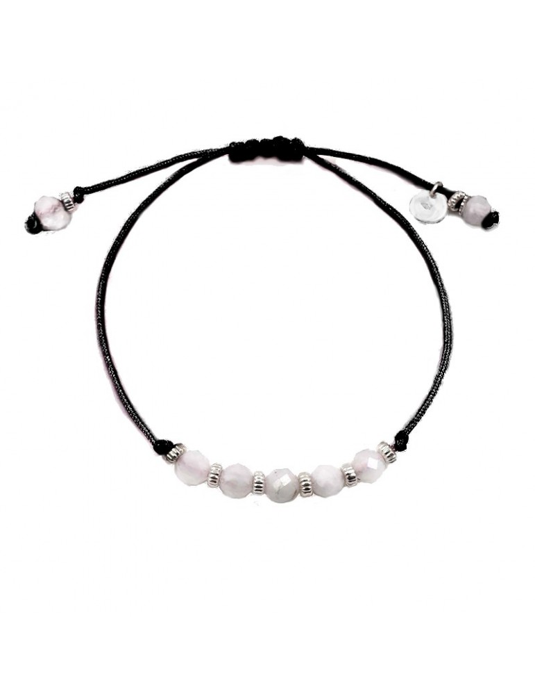 Bracelet Cordon Pierre de lune et Argent 925 Aloe Bijoux Bracelet Cordon Pierre de lune et Argent 925 Aloe Bijoux