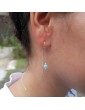 Boucles d'oreilles longues Amazonite en Argent 925 Aloe Bijoux