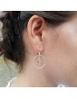 Boucles d'oreilles ciselées avec une étoile en Argent 925 Aloe Bijoux