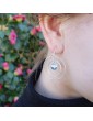 Boucles d'oreilles avec cercles mobiles en Argent 925. Aloe Bijoux