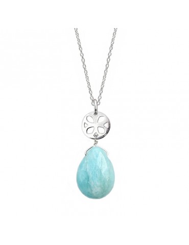 Collier Amazonite et rosace en Argent 925 Aloe Bijoux