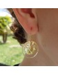 Boucles d'oreilles Disque martelé en Plaqué or BIJOUX EN PLAQUE OR