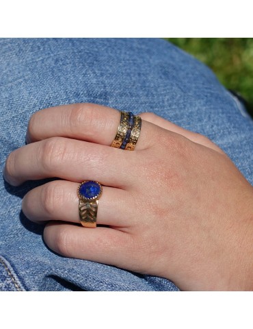 Bague Saphir en Plaqué or - Ornela Aloe Bijoux