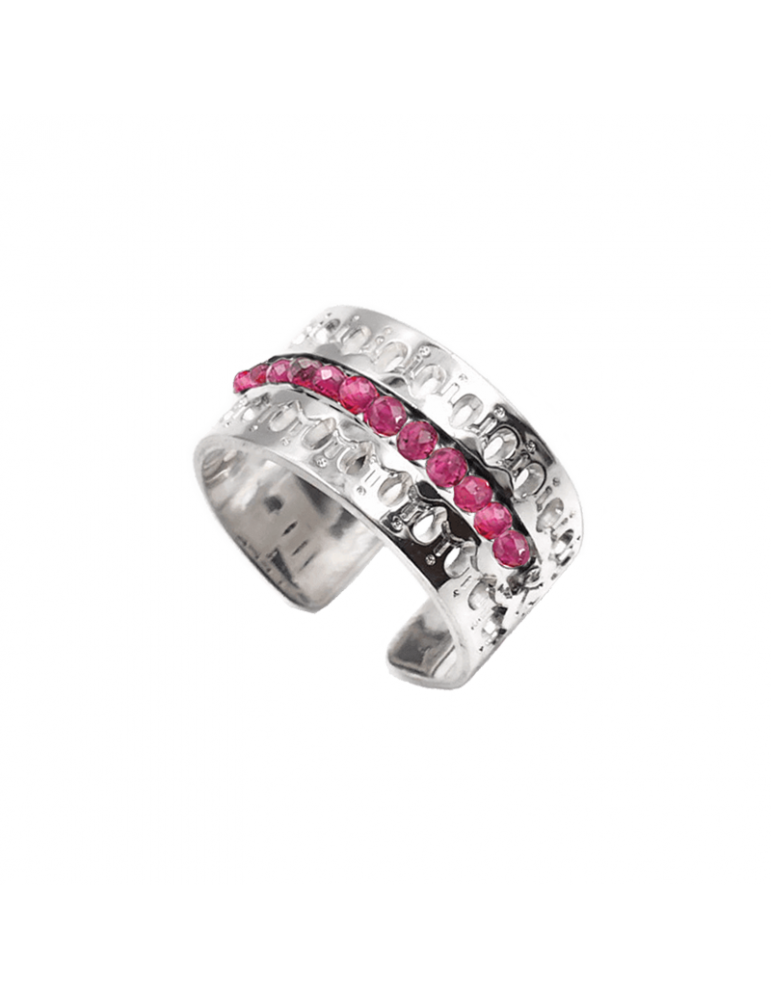 Bague Rubellite en Argent 925 - Ornela Aloe Bijoux