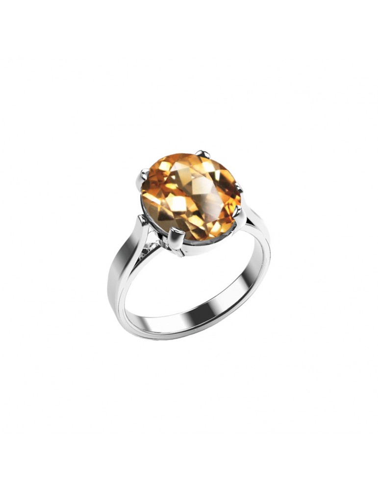 Bague en Argent et Citrine "Alice" Aloe Bijoux