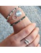 Bracelet argent malachite & hématite "Elena" Aloe Bijoux