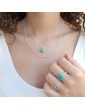 Collier Juliette en argent & Amazonite Aloe Bijoux