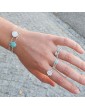 Bracelet en argent, Amazonite ou pierre de lune - Juliette Aloe Bijoux