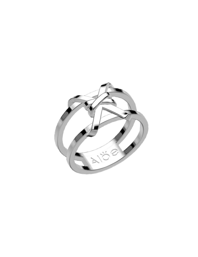 Bague argent 925 - Liens croisées Aloe Bijoux