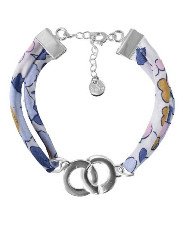 Bracelet liberty et anneaux entrelacés en argent Aloe Bijoux