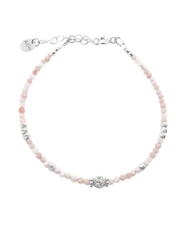 Bracelet Argent & Opale rose - Elia Aloe Bijoux