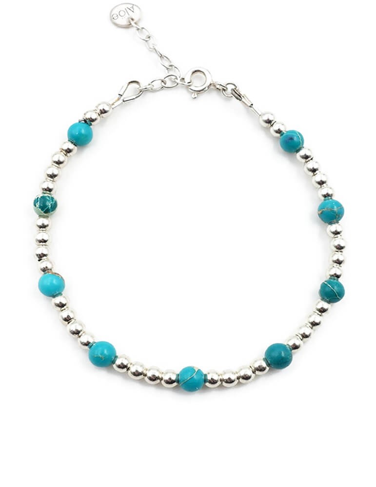 Bracelet Caly (Améthyste ou turquoise) Aloe Bijoux